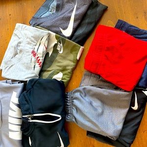 YOUTH NIKE HUGE BUNDLE!! (6 tops, 4 shorts) SMALL